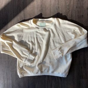 Aliya Wanek White Cropped Pullover